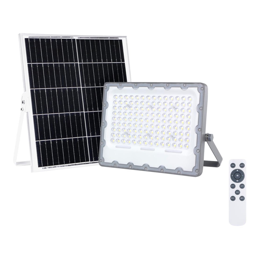 Reflektor LED z panelem solarnym FOCUS 100W/15000 mAh 3,2V 6000K IP65 + pilot zdalnego sterowania