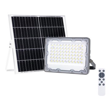 Reflektor LED z panelem solarnym FOCUS 60W/10000 mAh 3,2V 6000K IP65 + pilot zdalnego sterowania