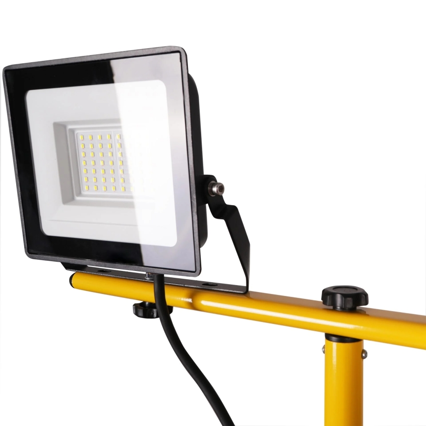 Reflektor LED ze statywem 2xLED/30W/230V 6500K IP65 żółty