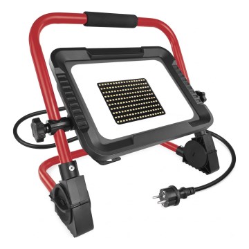 Reflektor LED ze statywem ELION LED/100W/230V 4000K IP65 czerwony/czarny