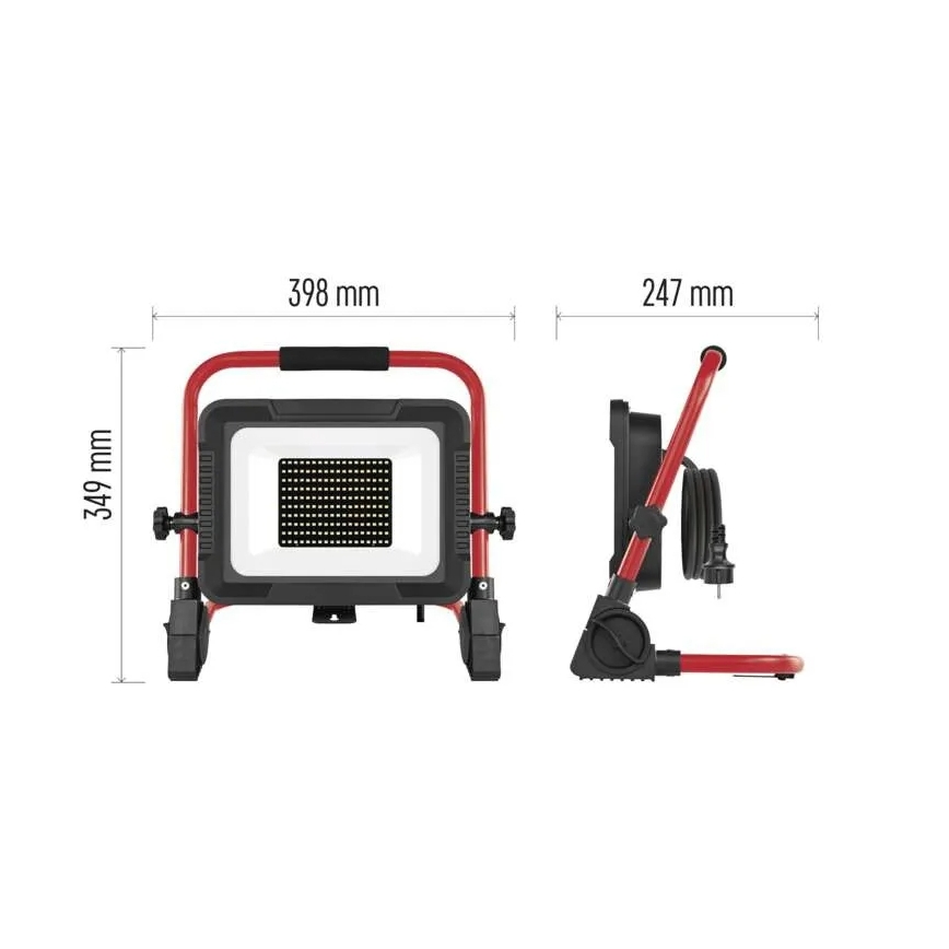 Reflektor LED ze statywem ELION LED/100W/230V 4000K IP65 czerwony/czarny