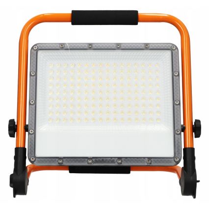 Reflektor LED ze statywem LED/100W/230V 4500K IP65 pomarańczowy