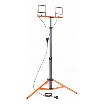 Reflektor LED ze stojakiem 2xLED/50W/230V 4500K IP65 czarny/pomarańczowy