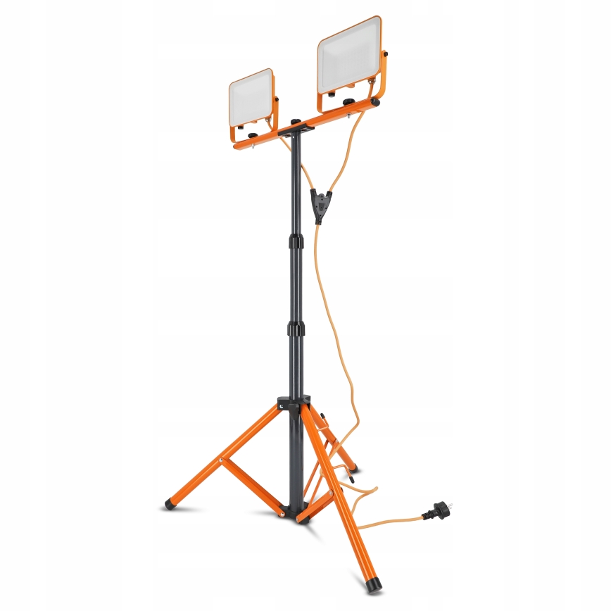 Reflektor LED ze stojakiem 2xLED/50W/230V 4500K IP65 pomarańczowy