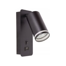 Reflektor ścienny 1xGU10/35W/230V USB