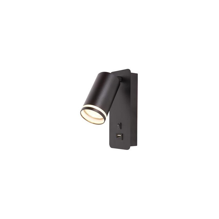 Reflektor ścienny 1xGU10/35W/230V USB