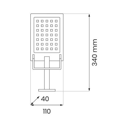 Reflektor solarny LED ADIK LED/1,2W/3,7V 1200 mAh 6500K IP44