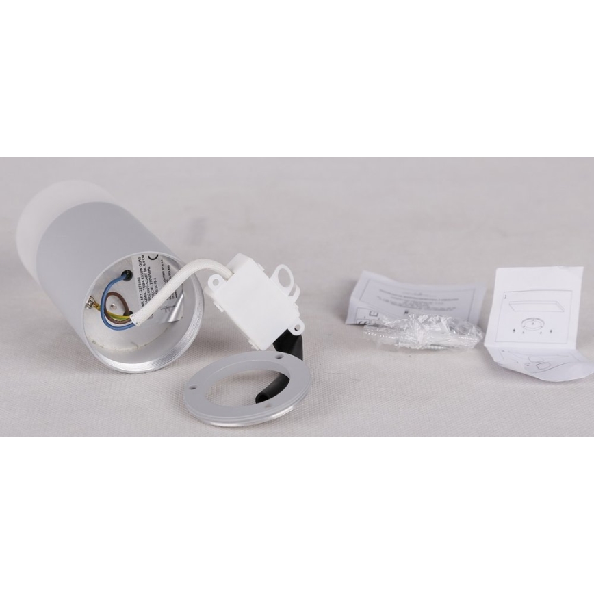 Reflektor TUBA 1xGU10/15W/230V szary/biały