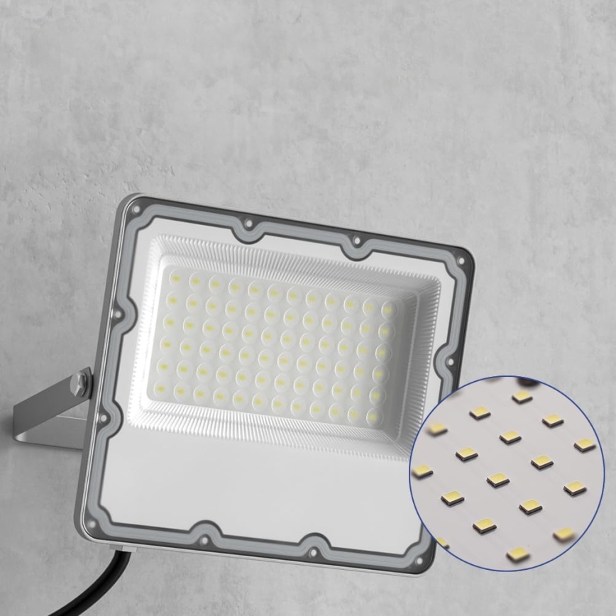 Reflektor zewnętrzny LED/100W/230V 4500K IP65 szary