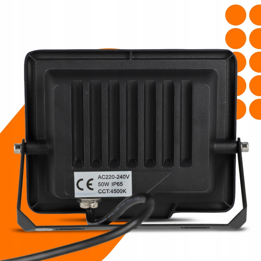 Reflektor zewnętrzny LED/50W/230V 4500K IP65 czarny