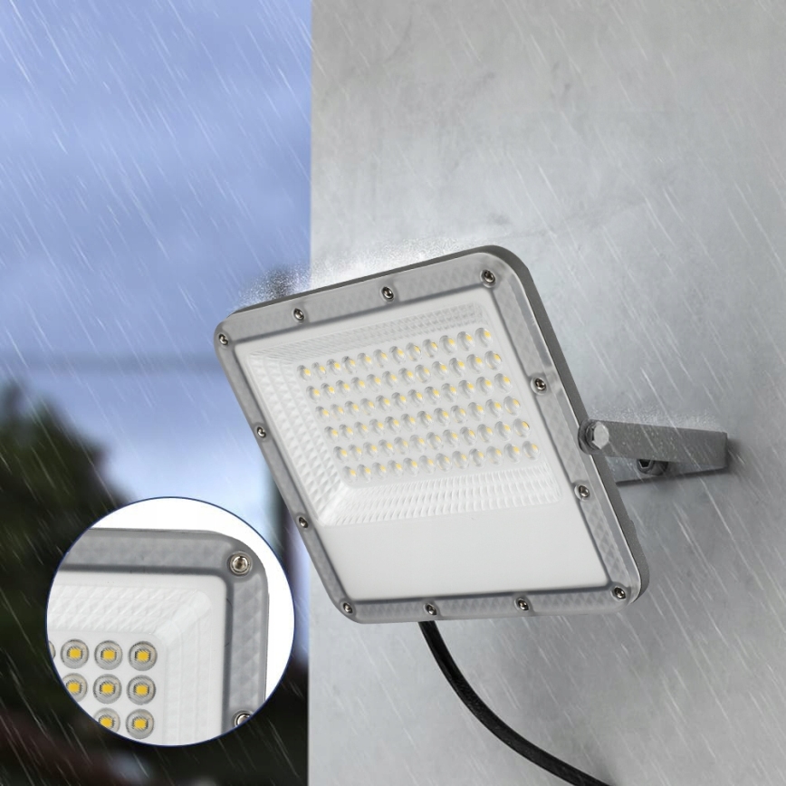 Reflektor zewnętrzny LED/50W/230V 4500K IP65 szary