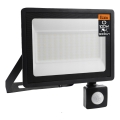 Reflektor zewnętrzny LED z czujnikiem ruchu i zmierzchu LED/100W/230V 4500K IP65 czarny