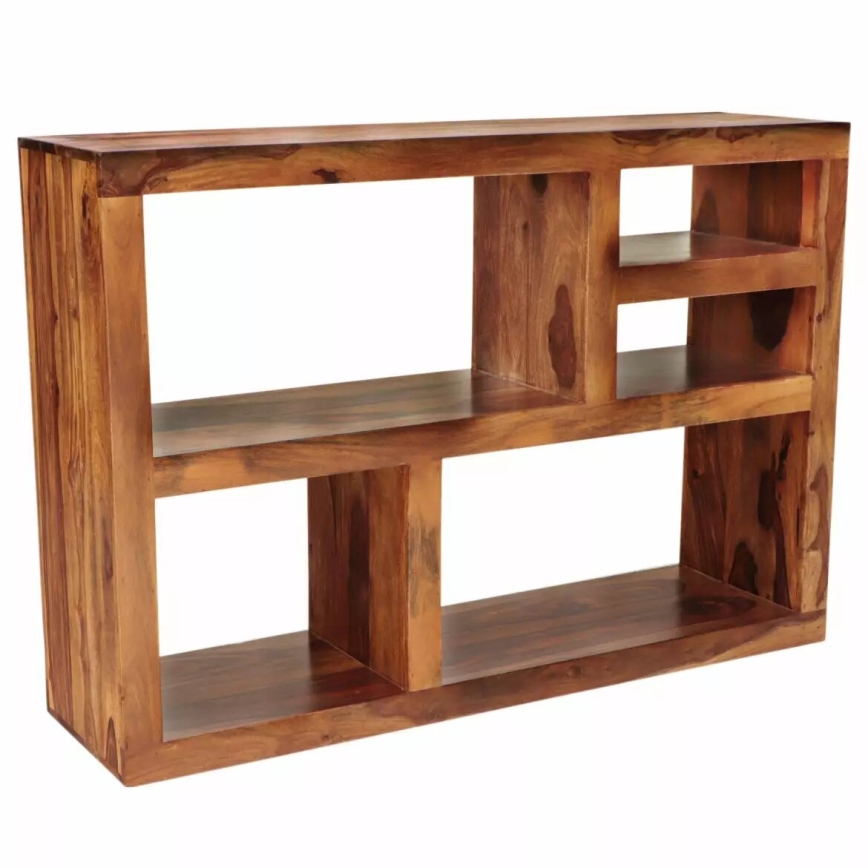 Regał GANI 90x130 cm lite drewno/palisander