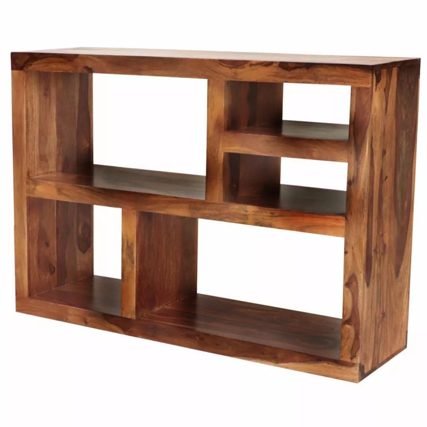 Regał GANI 90x130 cm lite drewno/palisander