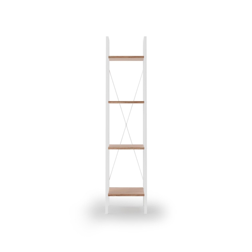 Regał NARVIK 148x34 cm biały/dąb sonoma