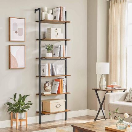 Regał NAVARO brązowy/czarny