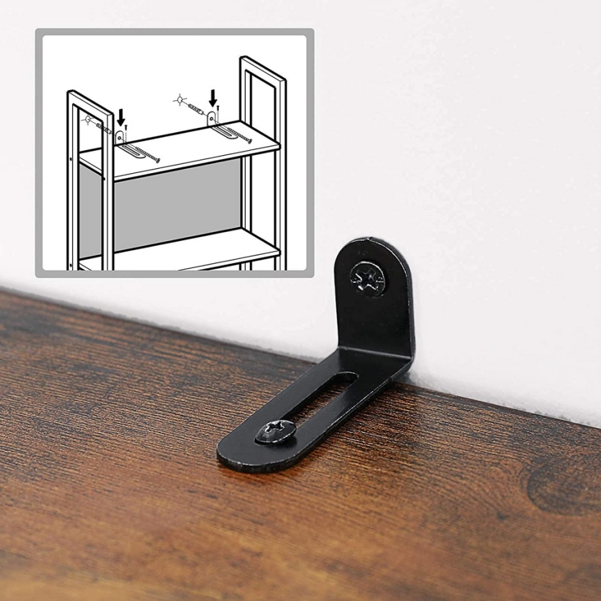 Regał NAVARO brązowy/czarny