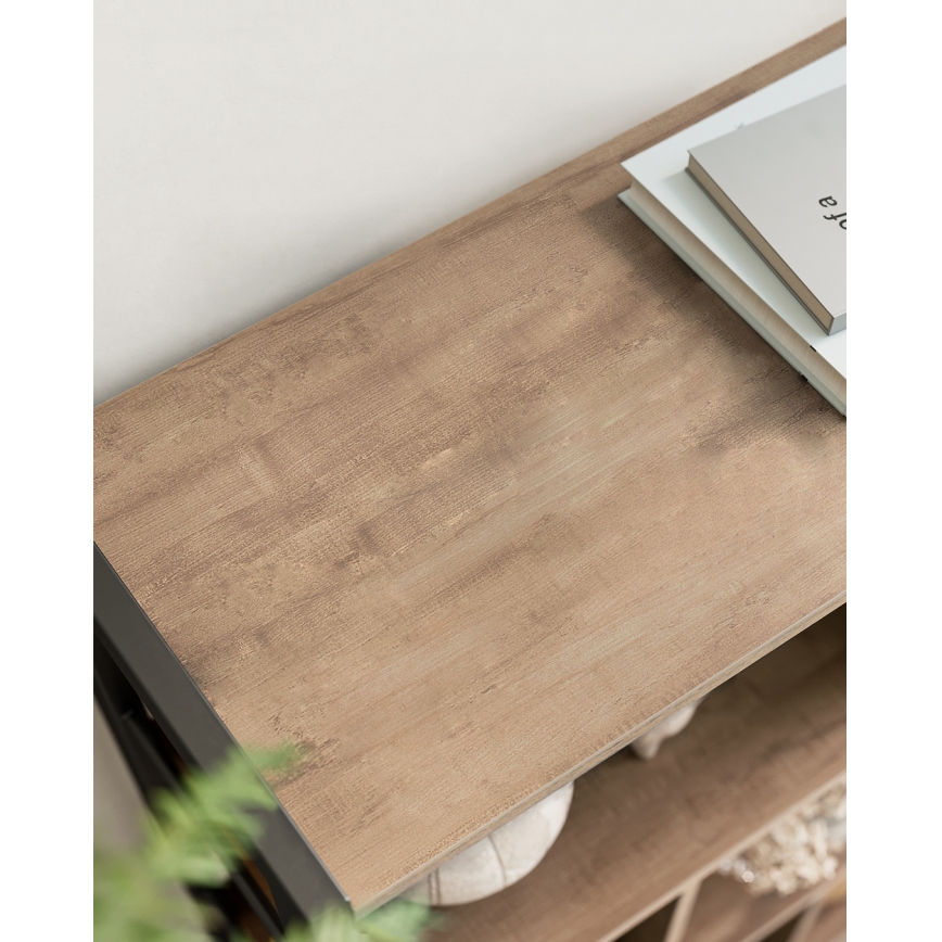 Regał NAVARO brązowy/czarny