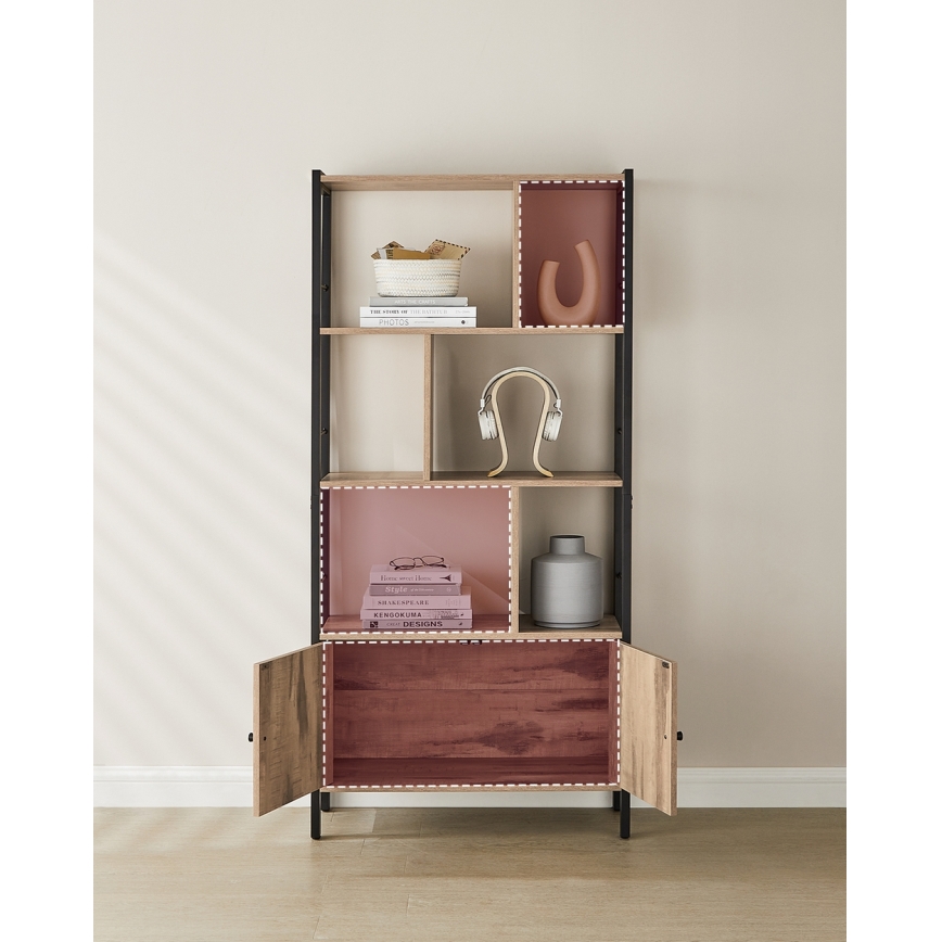 Regał NAVARO brązowy/czarny