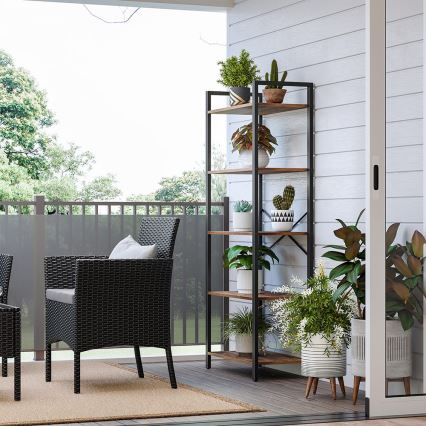 Regał NAVARO brązowy/czarny