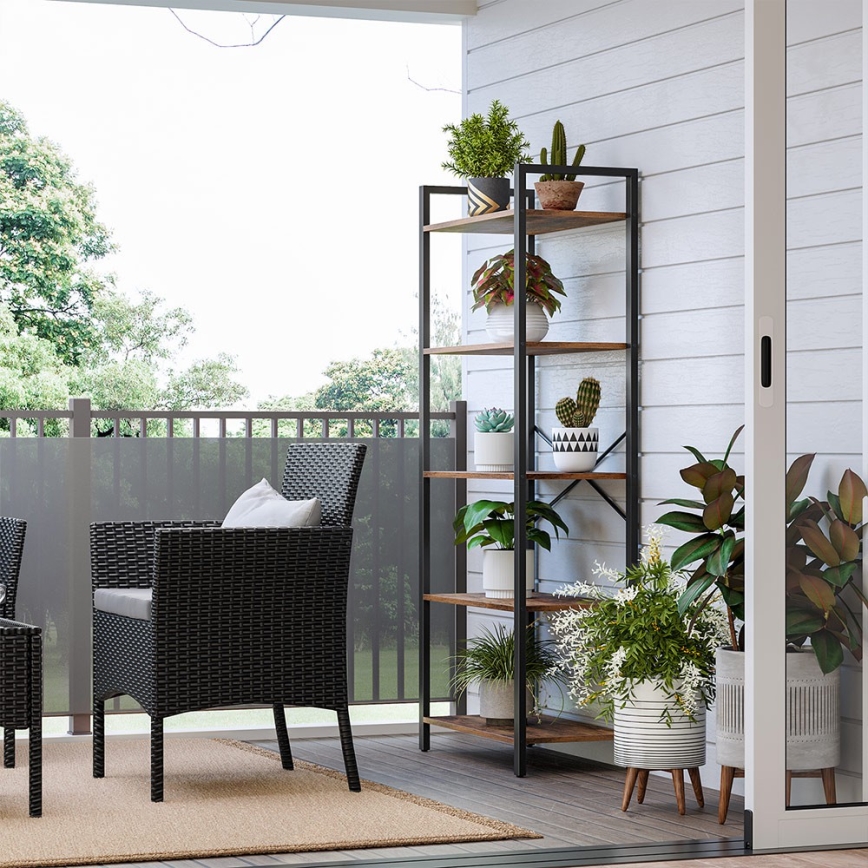 Regał NAVARO brązowy/czarny