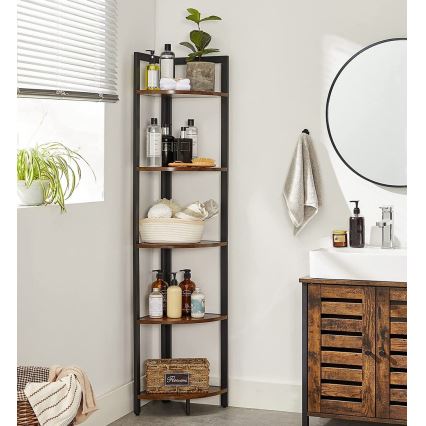 Regał NAVARO brązowy/czarny