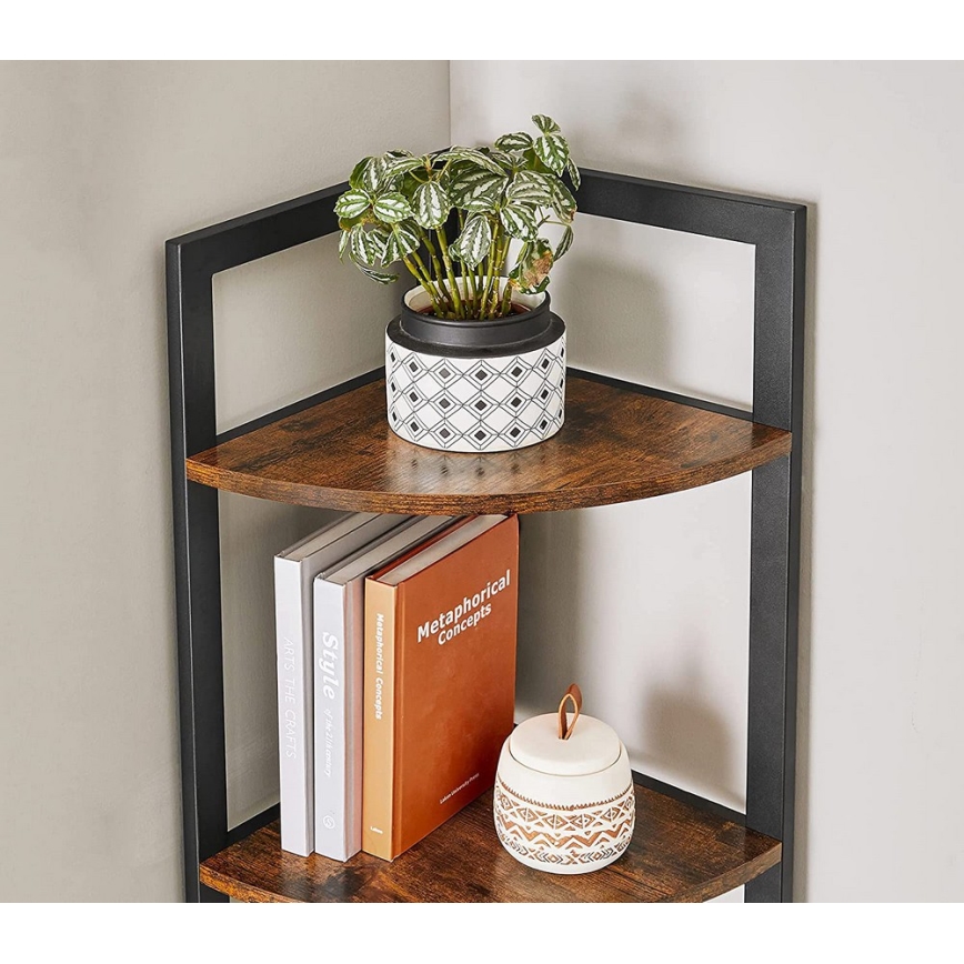 Regał NAVARO brązowy/czarny