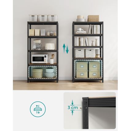 Regał ORDIFY brązowy/czarny