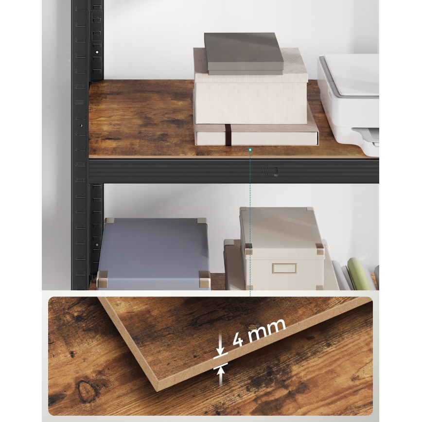 Regał ORDIFY brązowy/czarny