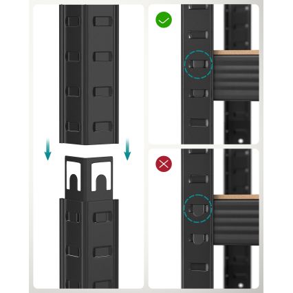 Regał ORDIFY brązowy/czarny
