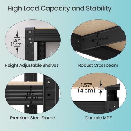 Regał ORDIFY czarny