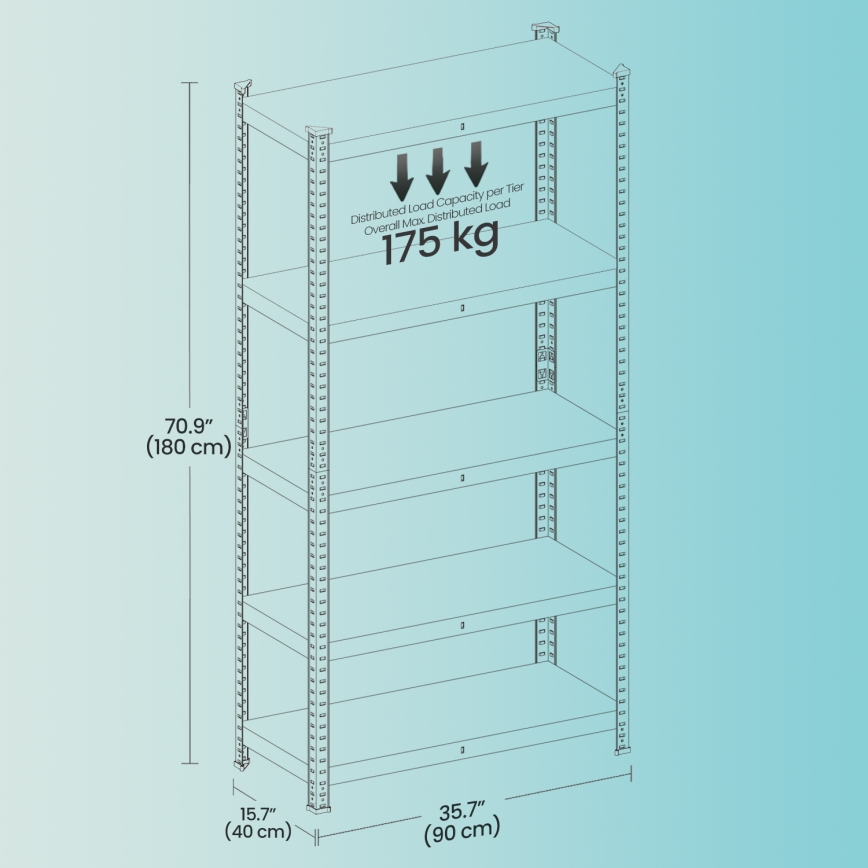Regał ORDIFY czarny