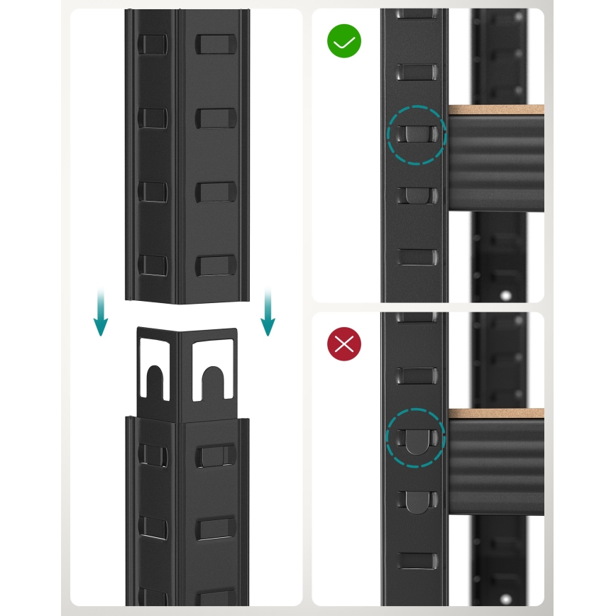 Regał ORDIFY czarny