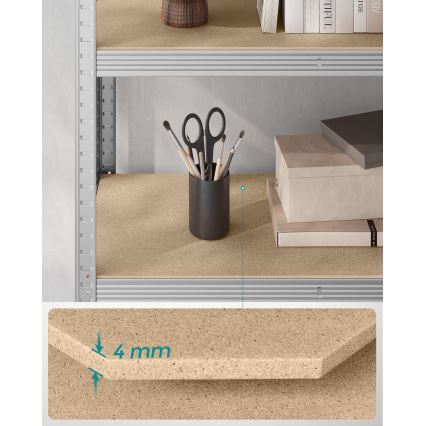 Regał ORDIFY srebrny