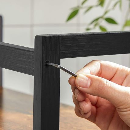 Regał z półkami do kuchni MARGE czarny