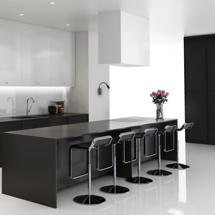 Regulowany kinkiet LED BASE LED/8W+LED/2W/230V czarny/srebrny