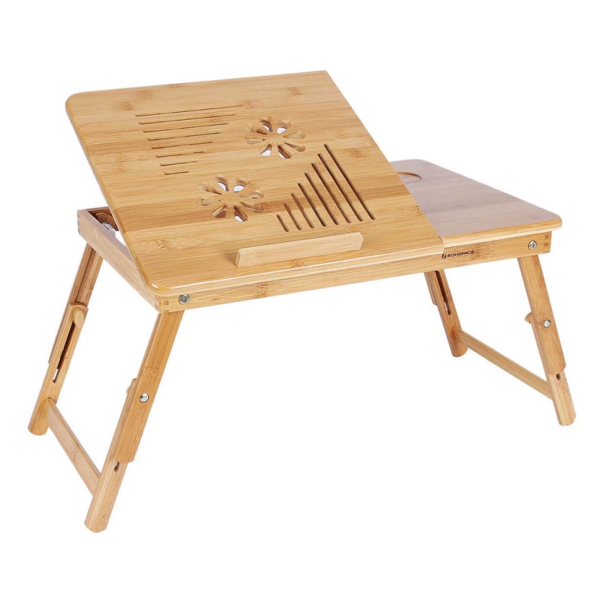 Regulowany stolik na laptopa do łóżka LAT, brązowy