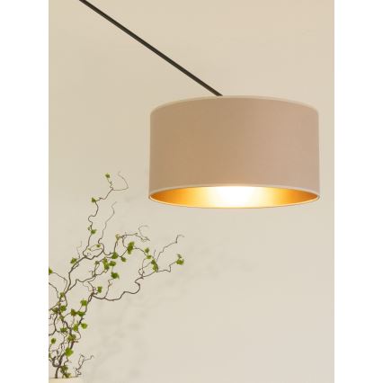 Regulowany żyrandol na pręcie LED GORTA 1xE27/60W/230V beżowy/złoty