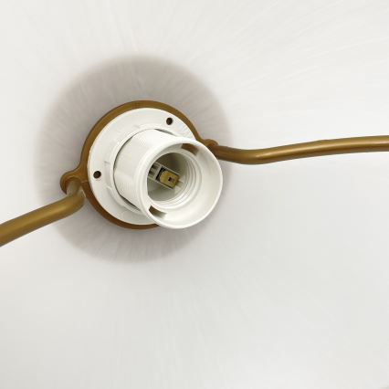 Regulowany żyrandol RAMONA 1xE27/60W/230V brązowy/biały/dąb