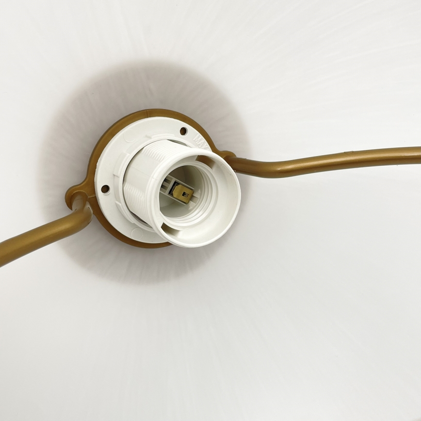 Regulowany żyrandol RAMONA 1xE27/60W/230V brązowy/biały/dąb