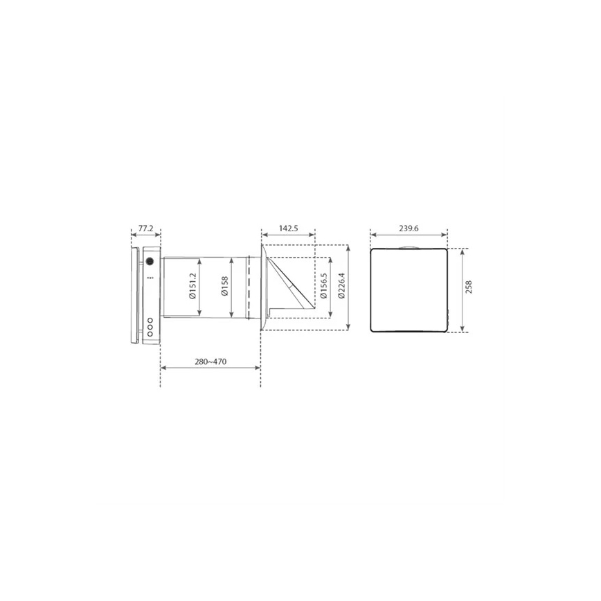Rekuperator 12W Wi-Fi Tuya + zdalne sterowanie