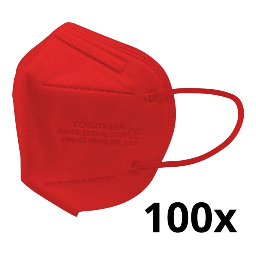 Respirator dziecięcy rozmiar FFP2 ROSIMASK MR-12 NR czerwony 100 szt.