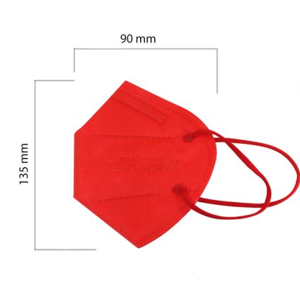 Respirator dziecięcy rozmiar FFP2 ROSIMASK MR-12 NR czerwony 100 szt.