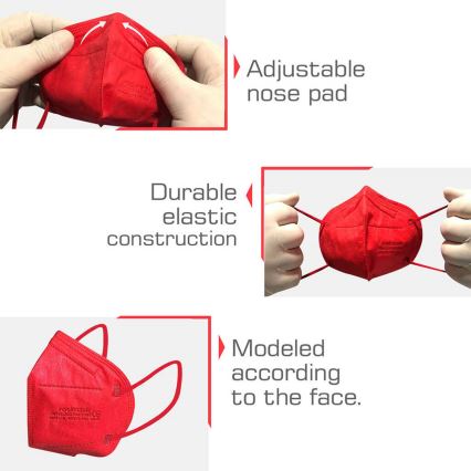 Respirator dziecięcy rozmiar FFP2 ROSIMASK MR-12 NR różowy 1 szt.