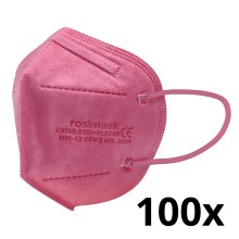 Respirator dziecięcy rozmiar FFP2 ROSIMASK MR-12 NR różowy 100 szt.