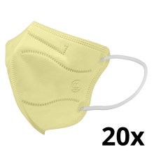 Respirator rozmiar dziecięcy FFP2 Kids NR CE 0370 żółty 20szt.