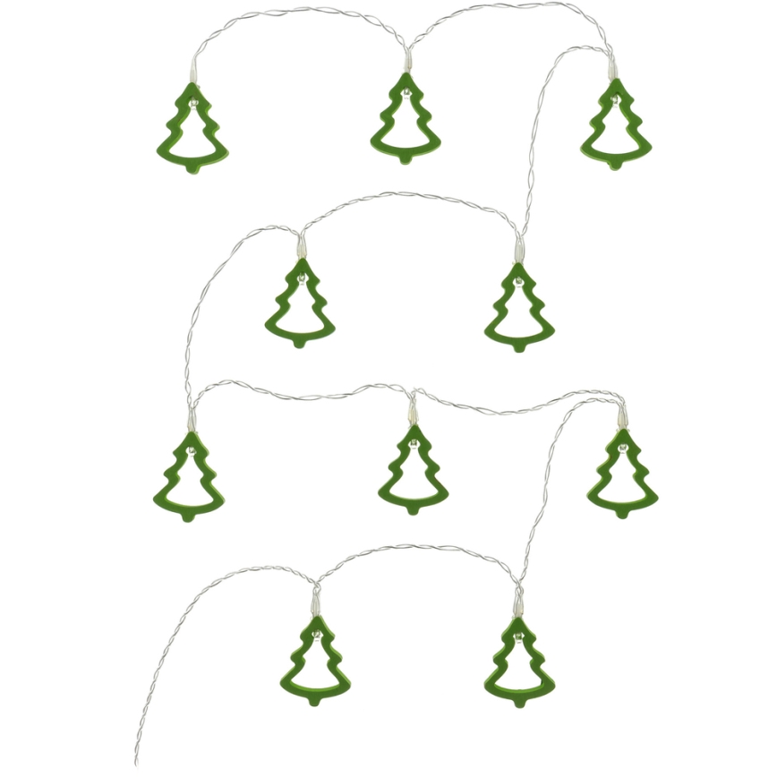 Łańcuch dekoracyjny LED 10xLED/2xAA 1,6m ciepła biel