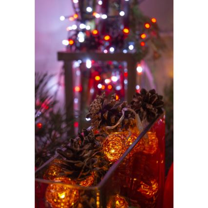 LED Łańcuch dekoracyjny 10xLED/2xAA ciepła biel