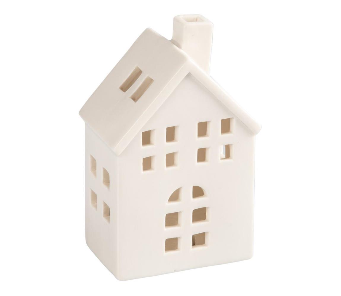 - Domek z porcelany na świeczkę 14,5 cm biały