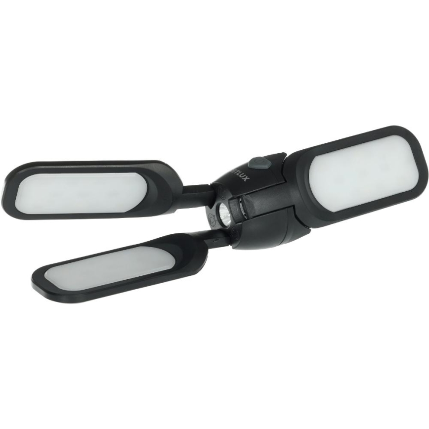 Ładowalna latarka kempingowa LED z panelem solarnym — 3 W, akumulator 1600 mAh, IPX4